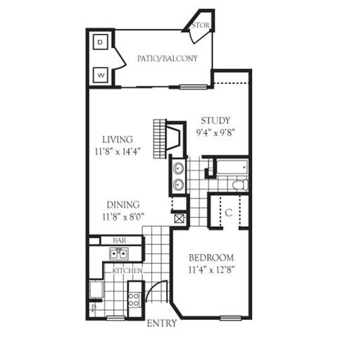 Bloomingdale Floor Plan Bloomingdale- 2x1 821